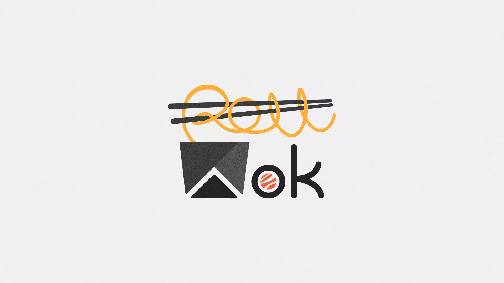 Разработка логотипа суши-бара «Roll Wok Club» в Холмске