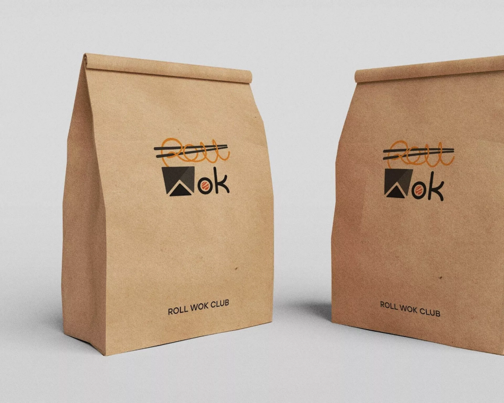 Создание дизайна упаковки суши-бара «Roll Wok Club» в Холмске
